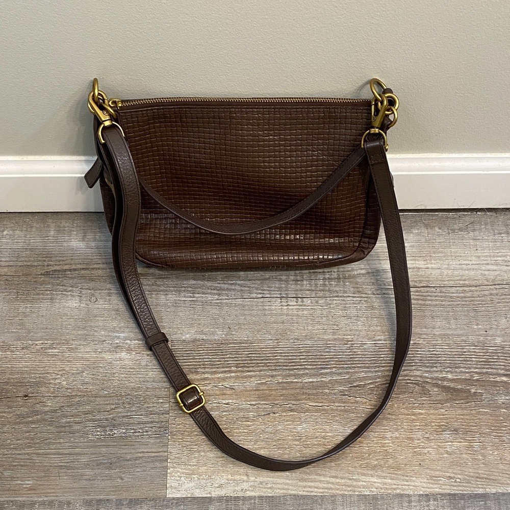 *SOLD* Fossil Brown Leather Shoulder Bag/Crossbody